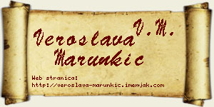 Veroslava Marunkić vizit kartica